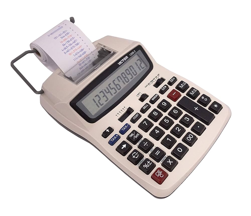 Victor Technology 1208-2ビジネス電卓、ホワイト 81G+ryj3MjL._UF1000,1000_QL80_.jpg